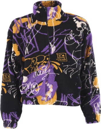 ARKTA TEDDY Fleece Sweater 2025 black purple 