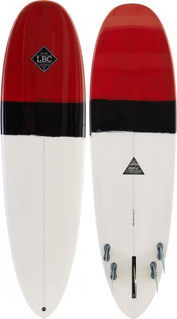 DROP Surfboard red/black/white 