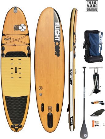 MFT SERIES FREERIDE 10,8x33 SUP 2025 wood inkl. 3PC CARBON ENDURANCE RACE Paddel 