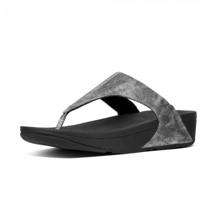 LULU TOE-THONG Sandal 2018 black shimmer print 
