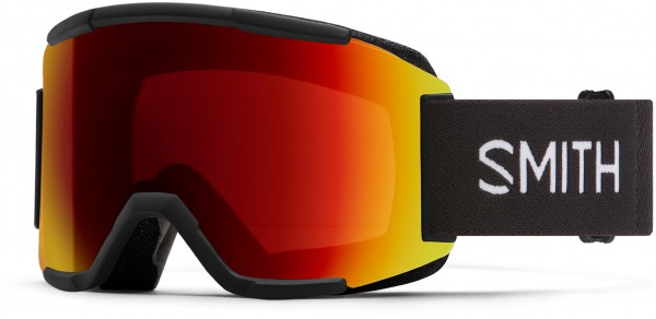 SQUAD Schneebrille 2025 black/chromapop sun red mirror 