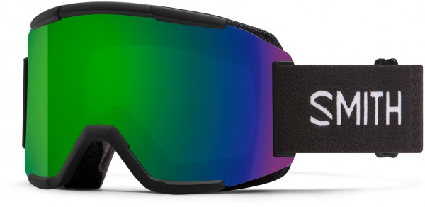 SQUAD Schneebrille 2026 black/chromapop sun green mirror 