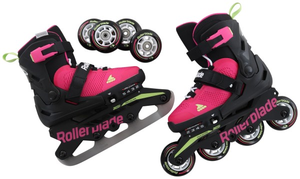 MICROBLADE Inline Skate 2023 pink incl. SABRES 4 Iceblades 