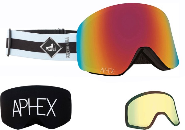 OXIA THE ONE EDITION Magnet Goggle 2025 fynn strap/revo red + bonus lens yellow 