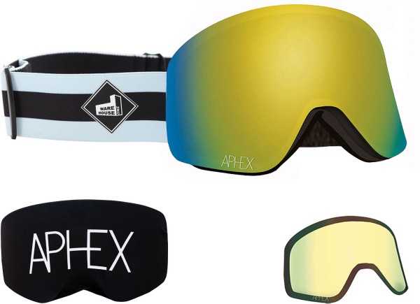 OXIA THE ONE EDITION Magnet Goggle 2025 stand up/revo gold + bonus lens yellow 