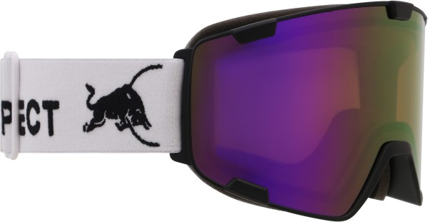 RED BULL PARK Schneebrille 2026 matt black white/orange purple mirror 