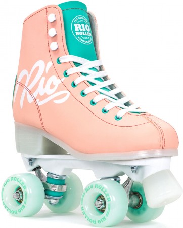 SCRIPT Rollerskate peach/green 