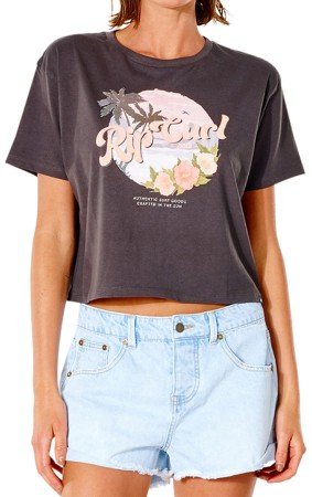 ON THE COAST CROP T-Shirt 2022 washed black 