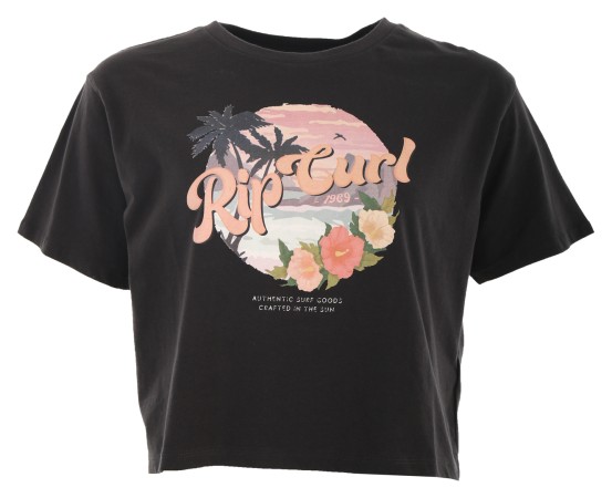 ON THE COAST CROP T-Shirt 2022 washed black 