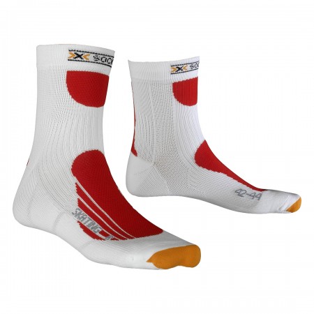 SKATING PRO Socken white/red 
