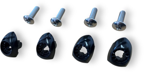 UNION PRO M6 20mm Bindungsschrauben + Unterlegscheiben 4er Set black 