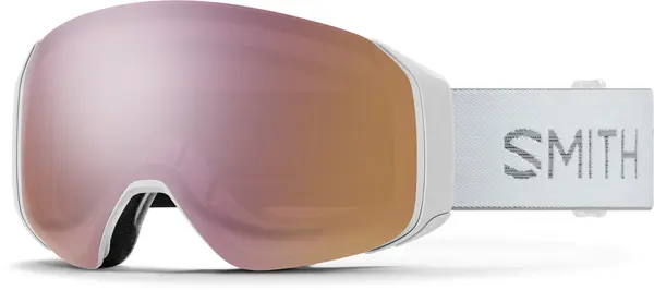 4D MAG S Schneebrille 2026 white chunky knit/chromapop everyday rose gold mirror 