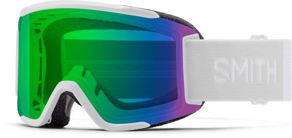 SQUAD S Schneebrille 2024 white vapor/chromapop everyday green mirror 