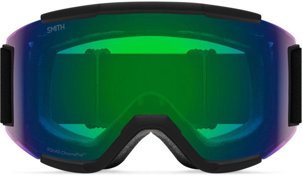 SQUAD Schneebrille 2026 black/chromapop everyday green mirror 