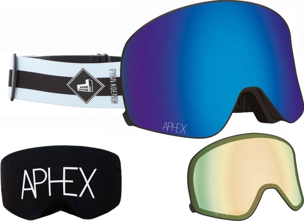 VIRGO THE ONE EDITION Magnet Goggle 2026 fynn strap/revo blue + Zusatzglas yellow 