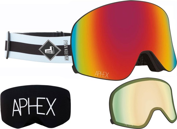 VIRGO THE ONE EDITION Magnet Schneebrille 2026 fynn strap/revo red + Zusatzglas yellow 