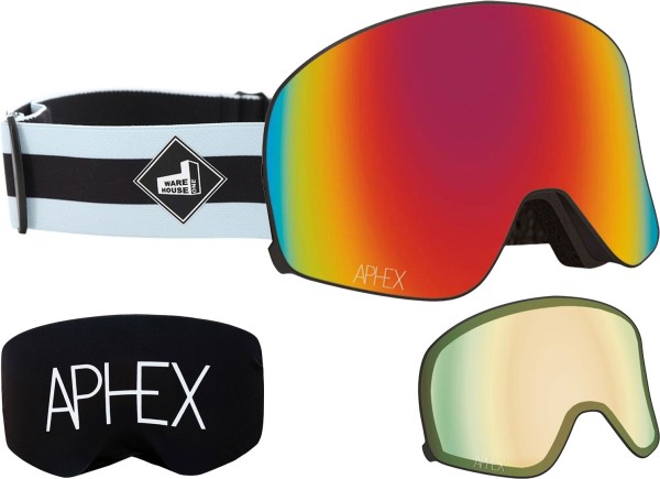 VIRGO THE ONE EDITION Magnet goggle 2026 stand up strap/revo red + Zusatzglas yellow 