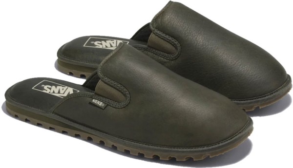 MOUNTAIN MULE LEATHER Slipper 2024 olive 