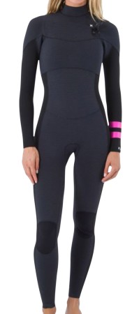 WOMEN PLUS 4/3 CHEST ZIP Full Suit 2025 black/graphite 