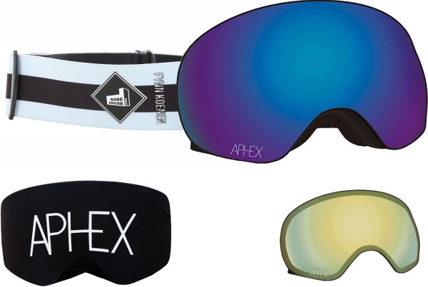 XPR THE ONE EDITION Magnet Schneebrille 2025 fynn strap/revo blue + Zusatzglas yellow 