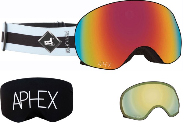 XPR THE ONE EDITION Magnet Schneebrille 2025 fynn strap/revo red + Zusatzglas yellow 