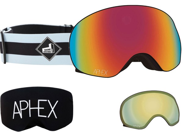 XPR THE ONE EDITION Magnet Goggle 2025 stand up strap/revo red + bonus lens yellow 