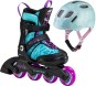 Artikelbild 1 des Artikels “MARLEE PRO Kinder Inline Skate light blue/purple inkl. ALPINA XIMO 2 aqua rose flower gloss 35-40 | 47-51“