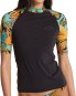TROPIC SURF PRINT SS Lycra  black pebble, S