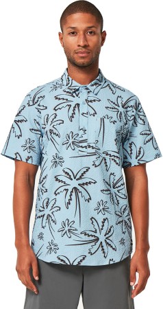 DECO PALMS RC SS Hemd 2023 three lines palms light blue 