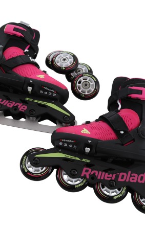MICROBLADE Inline Skate 2023 pink incl. SABRES 4 Iceblades 