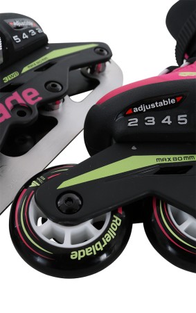 MICROBLADE Inline Skate 2023 pink incl. SABRES 4 Iceblades 