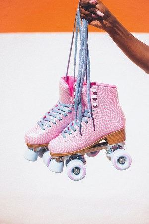 QUAD SKATE Roller Skate wavy check 