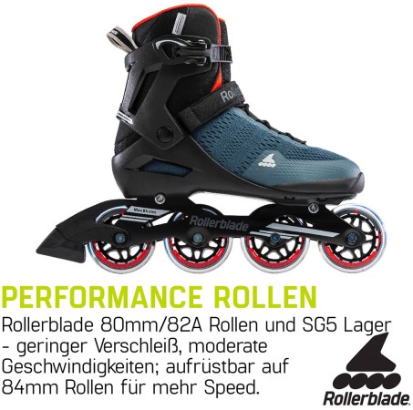SIRIO 80 Inline Skate 2023 blue/spicy orange 
