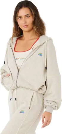SURF SIDE SPLICED Zip Hoodie 2026 grey marle 