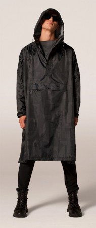 BACK TO BLACK ART CAMO Rainponcho 