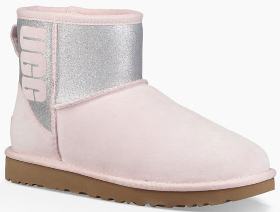 CLASSIC MINI LOGO SPARKLE Boots 2019 seashell pink 