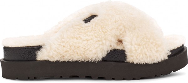 FUZZ SUGAR CROSS Slipper 2022 natural/black 