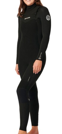 WOMENS DAWN PATROL 4/3 CHEST ZIP Full Suit 2025 black 