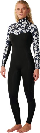 WOMENS DAWN PATROL PRO 4/3 CHEST ZIP Full Suit 2027 black/white 