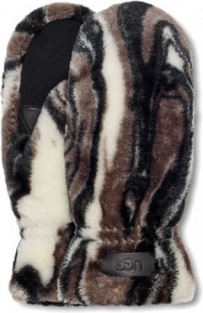ALL OVER FAUX FUR Mitten 2022 black marble 
