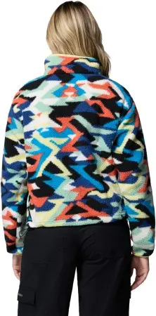 HELVETIA II PRINTED CROPPED WOMEN Fleece 2026 compass blue reflections/compass blue 