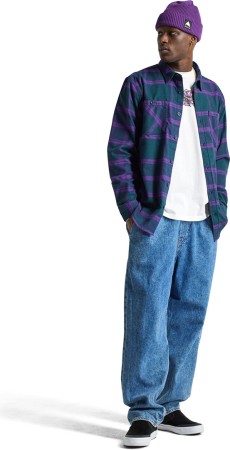 FAVORITE Flannel Shirt 2025 deep emerald/imperial purple plaid 