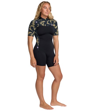 2.0 SWELL NATURAL BACK ZIP Shorty 2026 black floral 