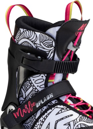 MARLEE SPLASH Kinder Inline Skate black/pink/splash inkl. SABRES 4 Schlittschuh Eiskufen 