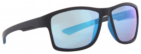 CHEPRE POLARIZED Sunglasses black matte/blue mirror 