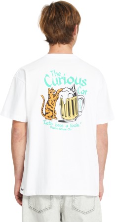 CURIOUS CAT T-Shirt 2025 white 