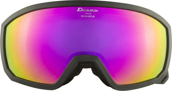 SCARABEO JR Q-LITE Schneebrille 2025 black/rose matt/rose mirror 