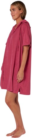 LADIES V NECK HOODED Poncho 2025 mauve 