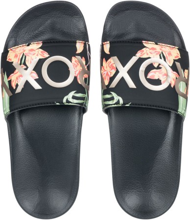 SLIPPY II Sandale 2025 black/green print 