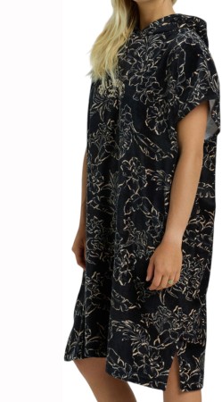WOMENS HOODED TOWEL Poncho 2025 black pebble 
